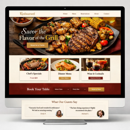طراحی سایت رستورانی وردپرس